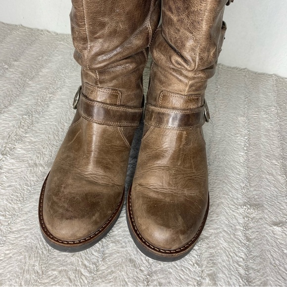 COPY - Matisse Harley Brown Tan Leather Moto Buckle Boots Mid Calf Women’s 8M - Picture 8 of 14